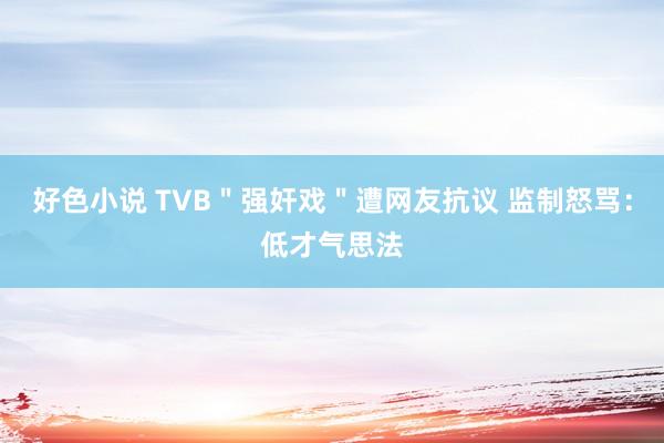 好色小说 TVB＂强奸戏＂遭网友抗议 监制怒骂：低才气思法